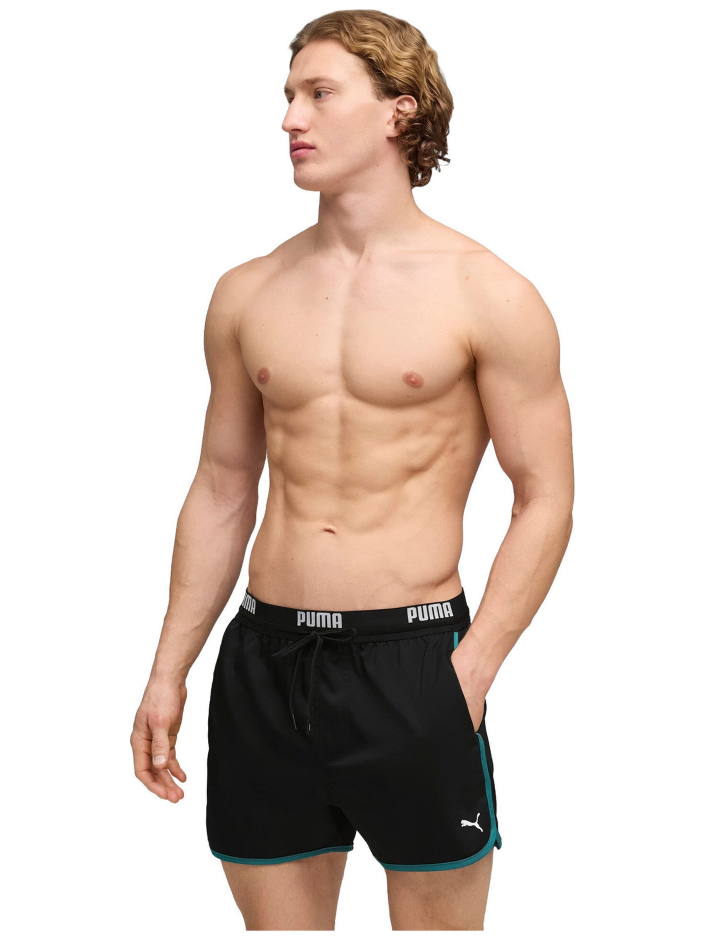 regular Pantaloni sportivi 'Puma Swim Men Track Short Shorts 1p' di PUMA in nero: frontale