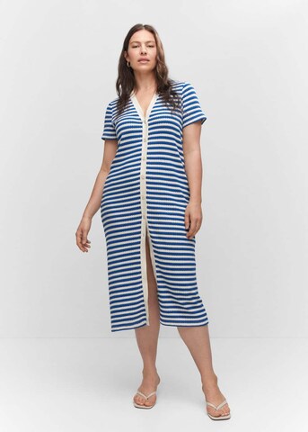 MANGO Knitted dress 'tuni2' in Blue: front