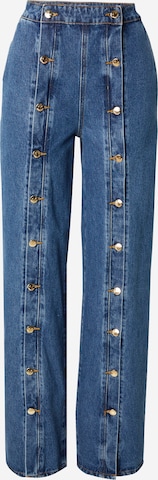 Wide leg Jeans 'Jella' de la Hoermanseder x About You pe albastru: față