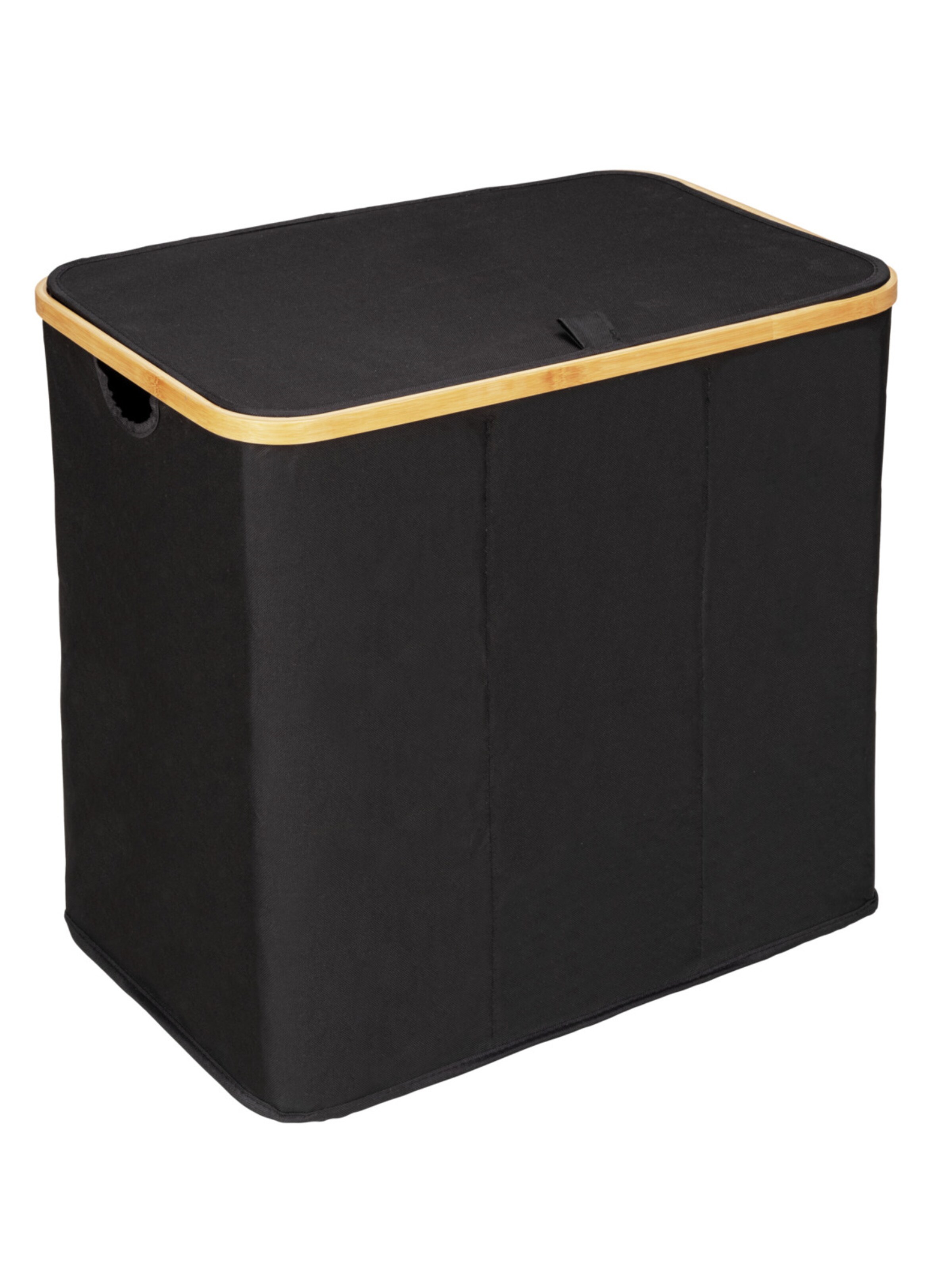 Wenko Wäschebehälter 'Trio Ecori' in Schwarz