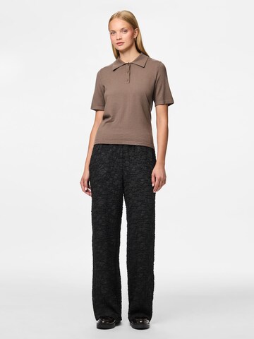 PIECES Wide Leg Bukser 'PCMOLLY' i sort