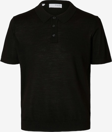 juoda SELECTED Marškinėliai 'SLHTOWN': priekis