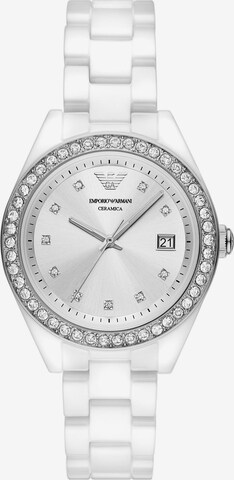 Emporio Armani Analog Watch in White: front