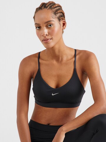 Bustino Reggiseno sportivo 'INDY' di NIKE in nero: frontale