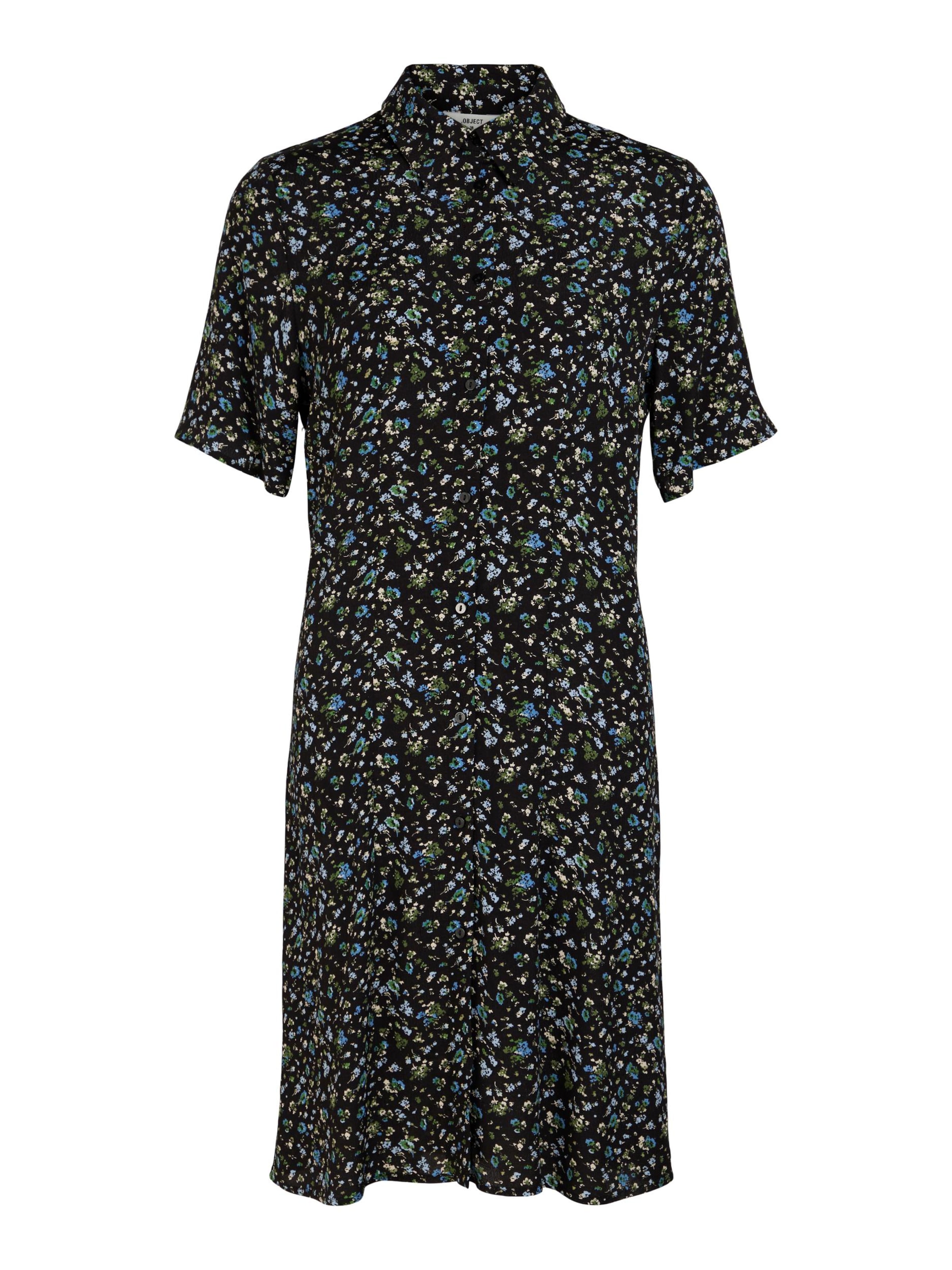 OBJECT Košilové šaty 'JANNI' – černá: přední strana