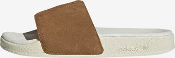 ADIDAS ORIGINALS Pantolette 'Adilette' i brun: framsida