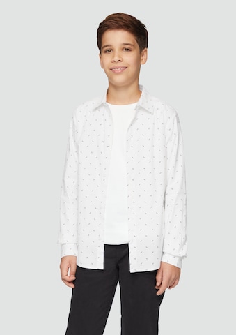 s.Oliver Slim Fit Hemd in Weiß: Vorderseite
