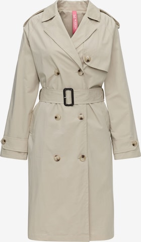 Veste mi-saison 'Trenchcoat' MANISA en beige : devant