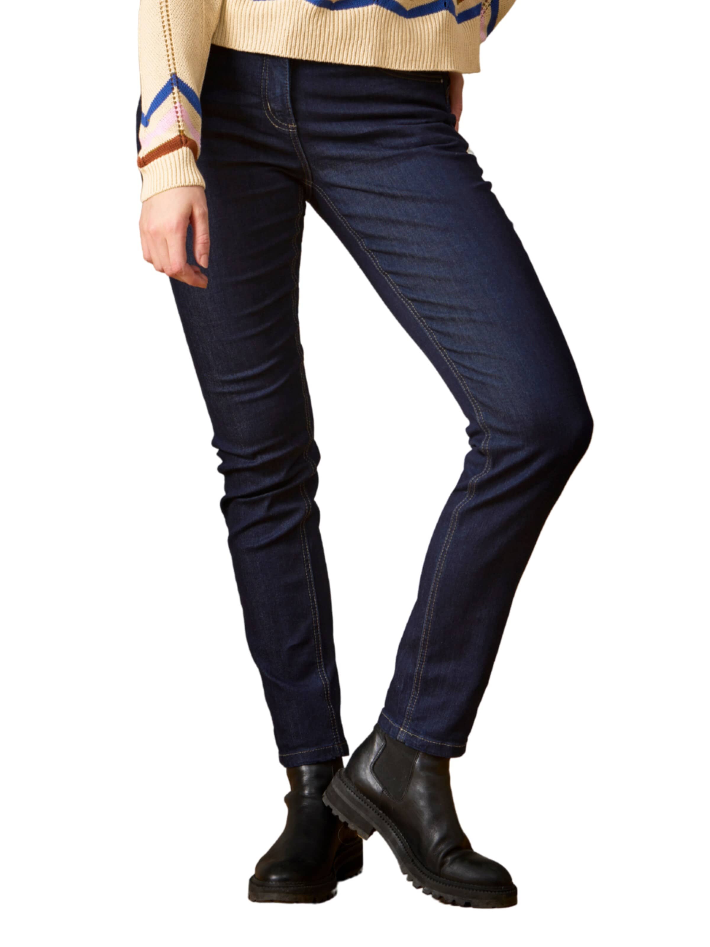 ze-ze Slimfit Jeans 'Shape 1 20' in Blauw: voorkant