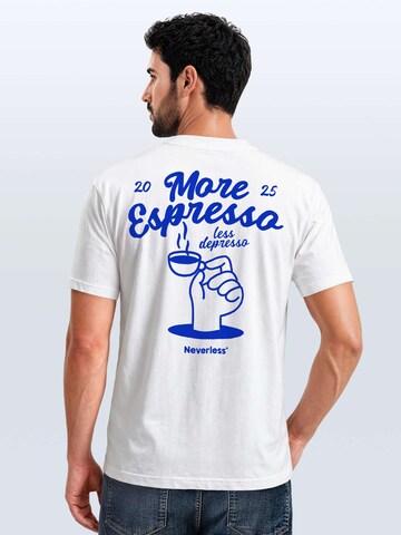 Neverless Shirt 'More Espresso' in White: front