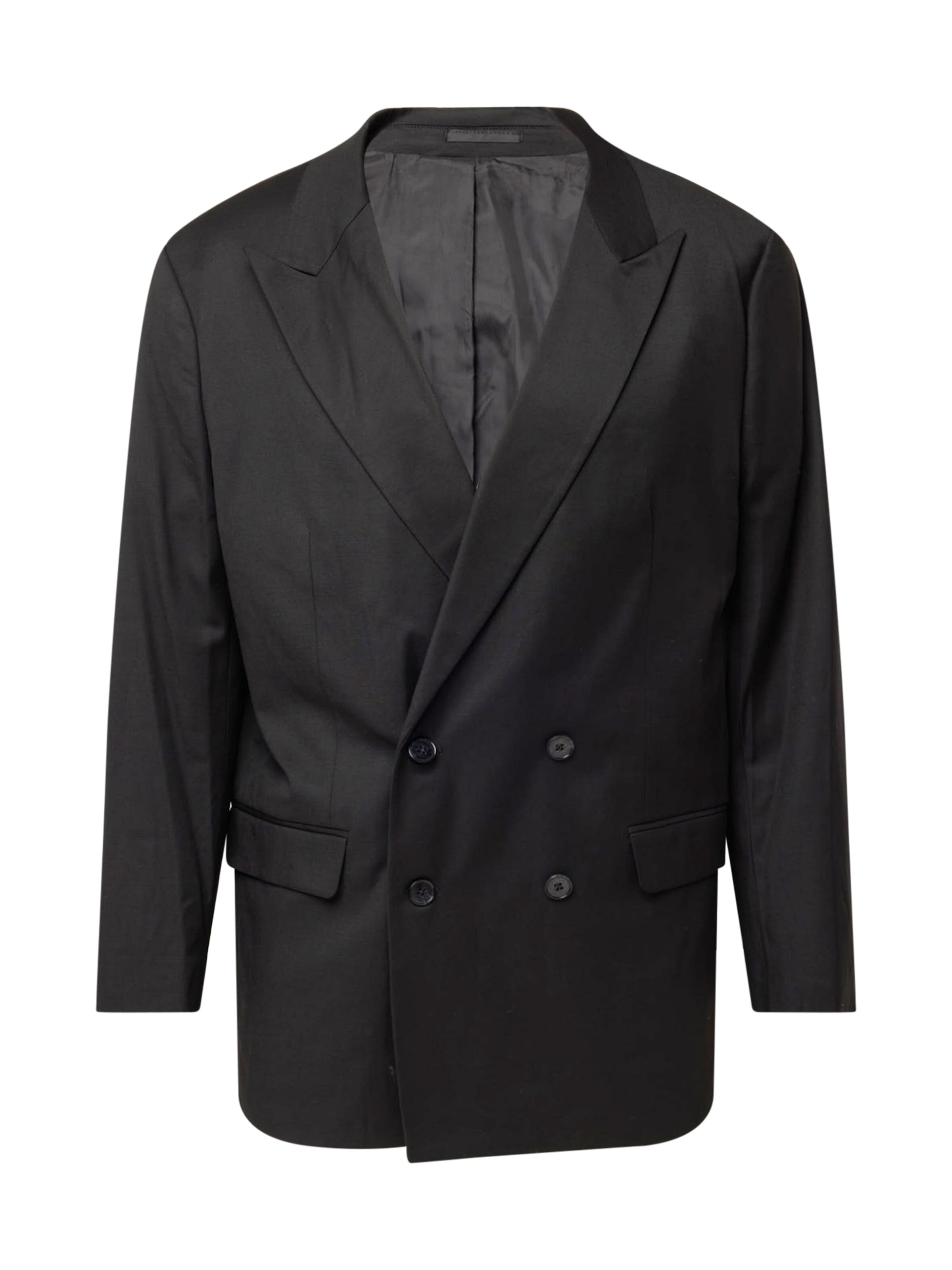 Regular fit Giacca da completo di TOPMAN in nero: frontale