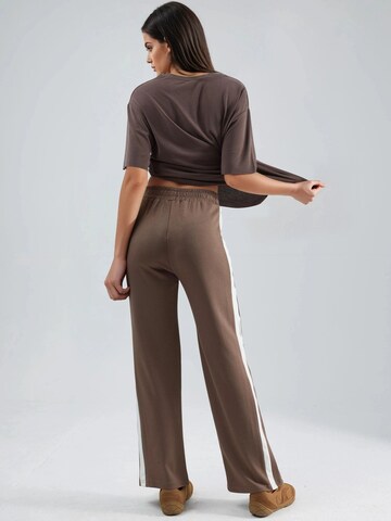 Wide leg Pantaloni di Hiccup in marrone