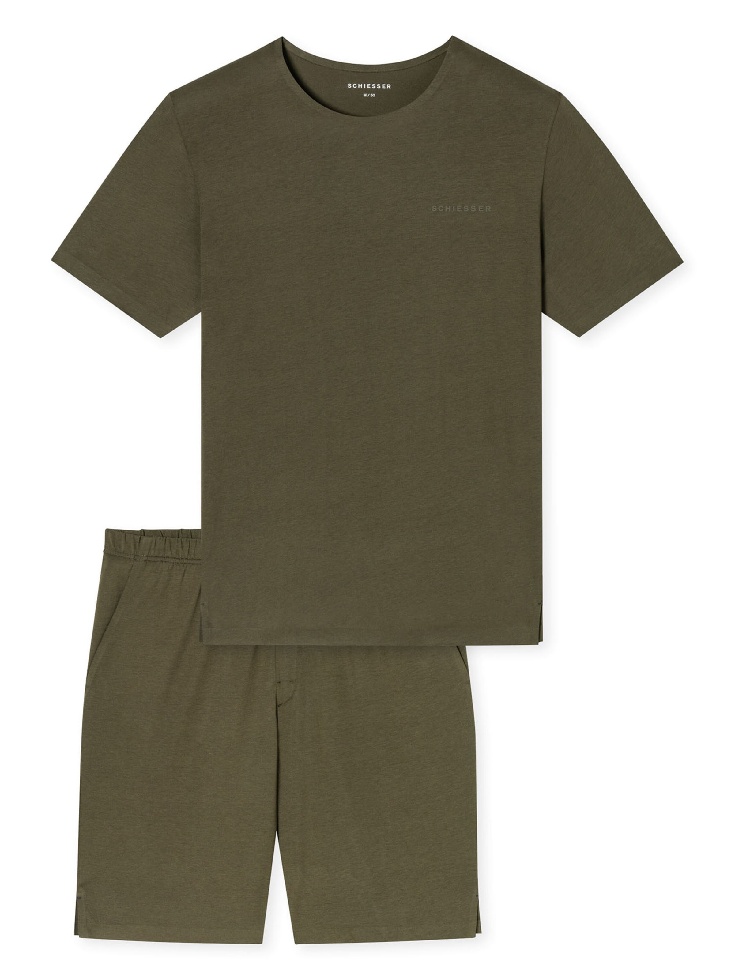 SCHIESSER Shorty ' Modern Bonded ' in Grün: Vorderseite