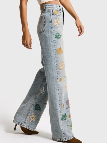 IT'S BASIC Regular Jeans 'STRAIGHT HIGH RISE JEANS' in Blauw