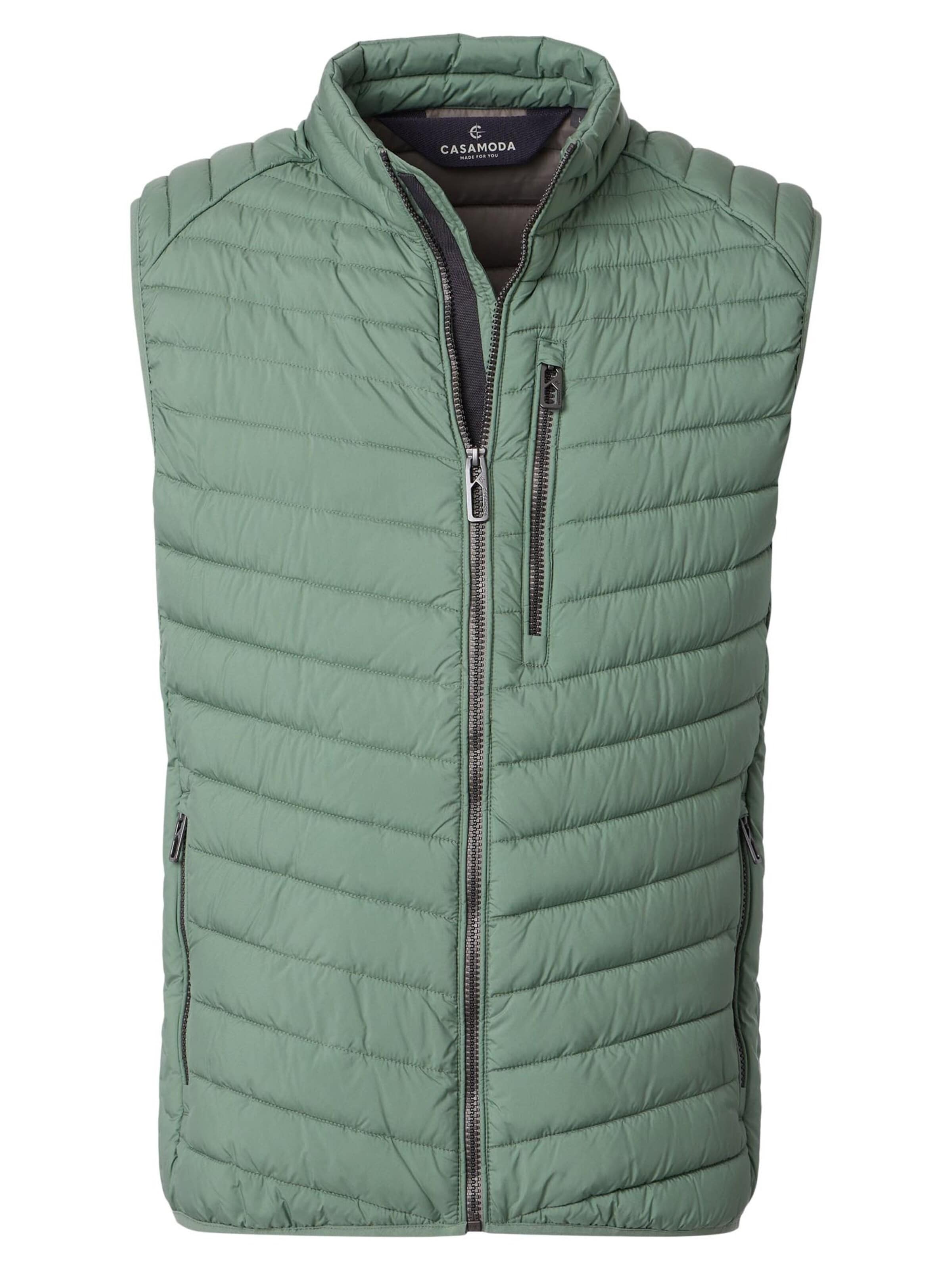 CASAMODA Vest 'Basic' in Green: front
