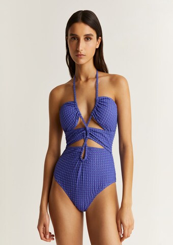 Scalpers Swimsuit 'Luxe Vichy' in Blau