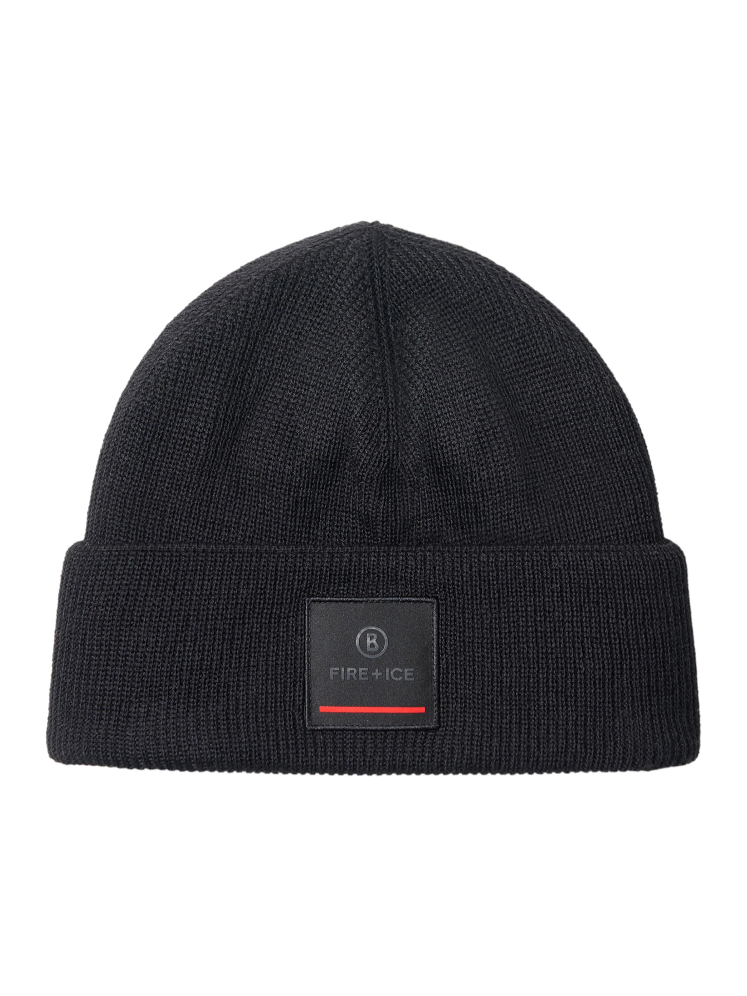 Bogner Fire + Ice Mütze 'Tarek' in Schwarz: Vorderseite