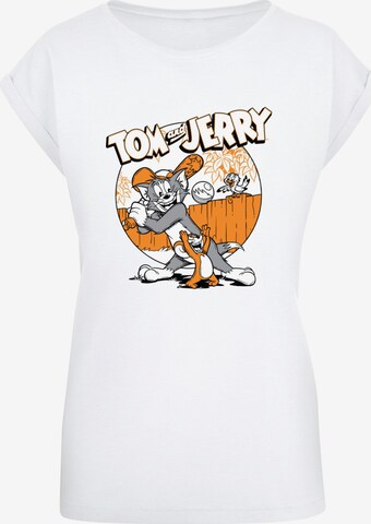 ABSOLUTE CULT T-Shirt 'Tom and Jerry - Baseball' in Weiß: predná strana