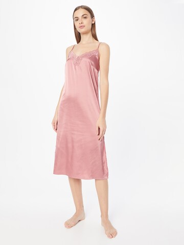 ESOTIQ - Camisa de noite 'CIAO' em rosa: frente
