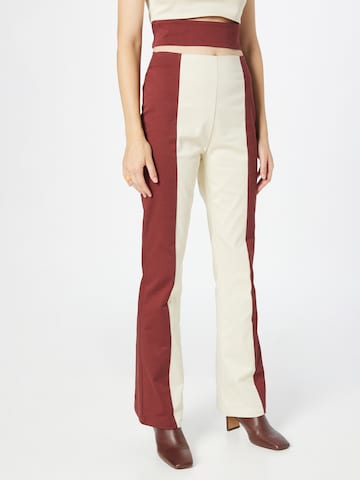 Hosbjerg Flared Trousers 'Huberta' in Beige: front