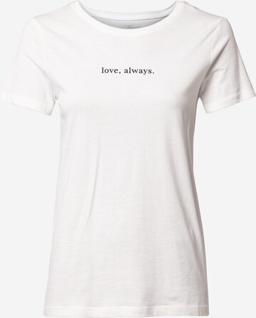 Mavi T-shirt 'Love Always' i vit: framsida