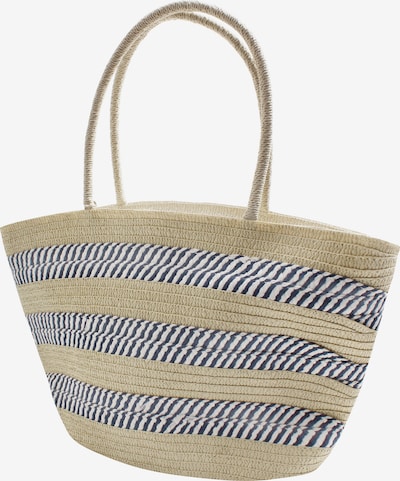 SAMAYA Strandtasche 'Brampton' in beige / rauchblau, Produktansicht