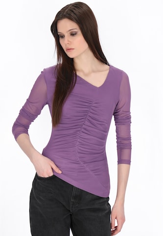 myMo ROCKS - Camisa em roxo: frente