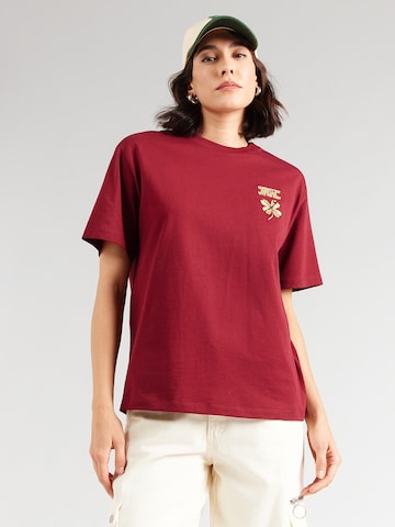 Carhartt WIP Тениска 'Clover' в червено: отпред