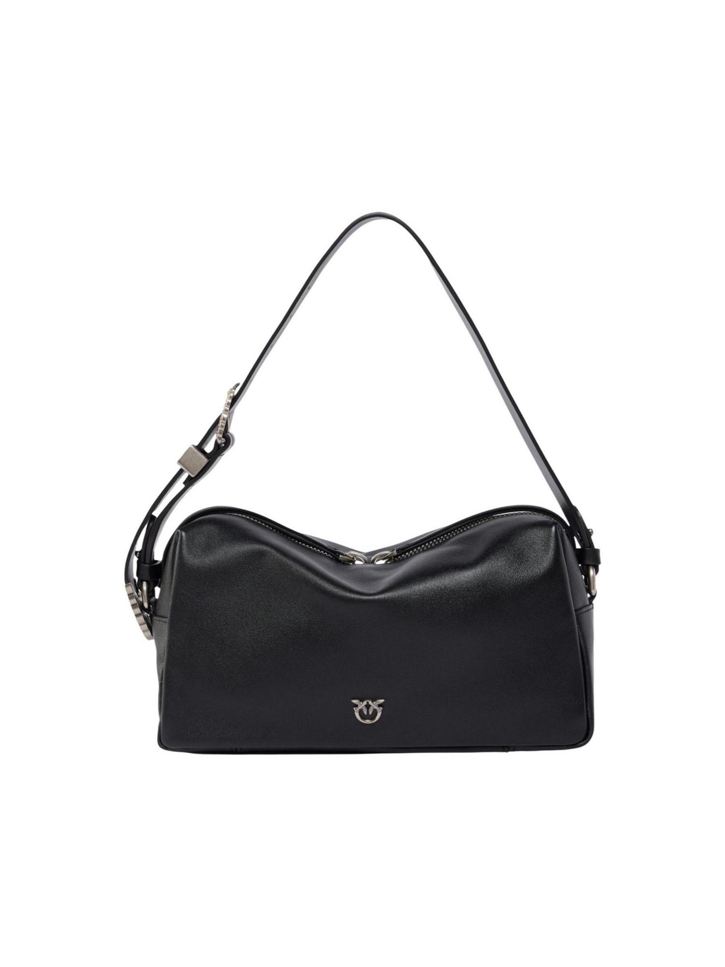 PINKO - Bolso de hombro 'BAULETTO TRITTICO SHEEP BIG GR 106761 A3CX' en plata: frente