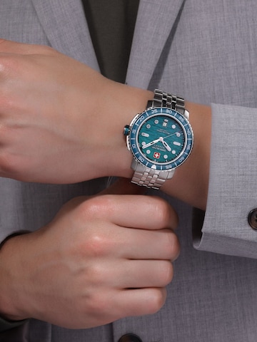 SWISS MILITARY HANOWA Uhr 'Swiss Blue Lake' in Silber