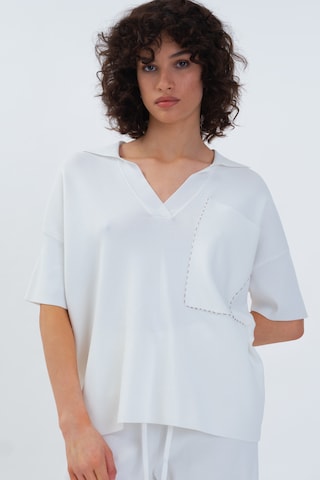 Aligne Shirt in Wit: voorkant