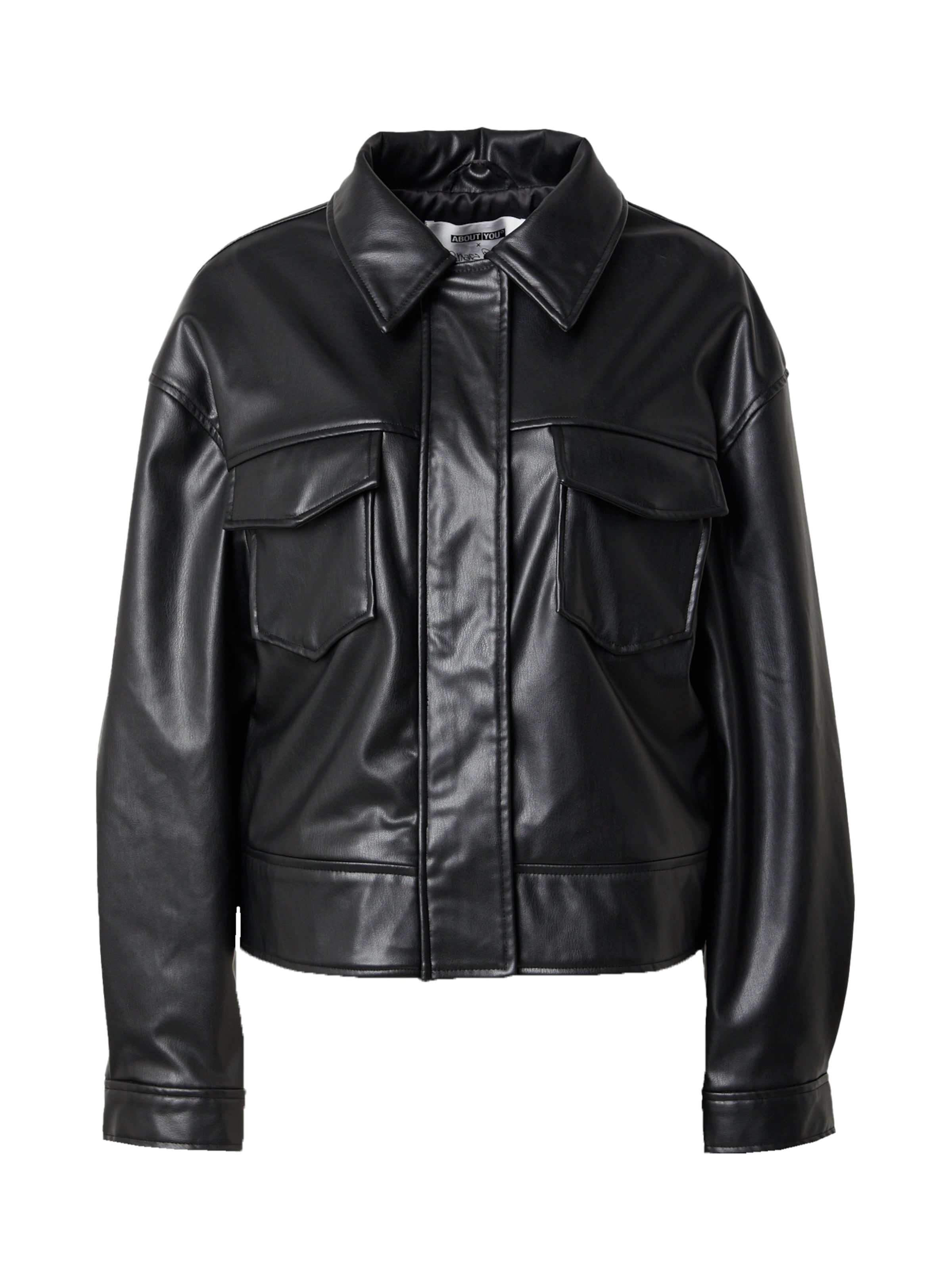 ABOUT YOU x Chiara Biasi Přechodná bunda 'Dominic' – černá: přední strana