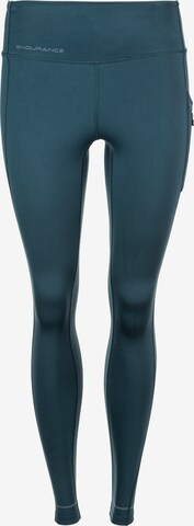 ENDURANCE Skinny Workout Pants 'THADEA' in Green: front