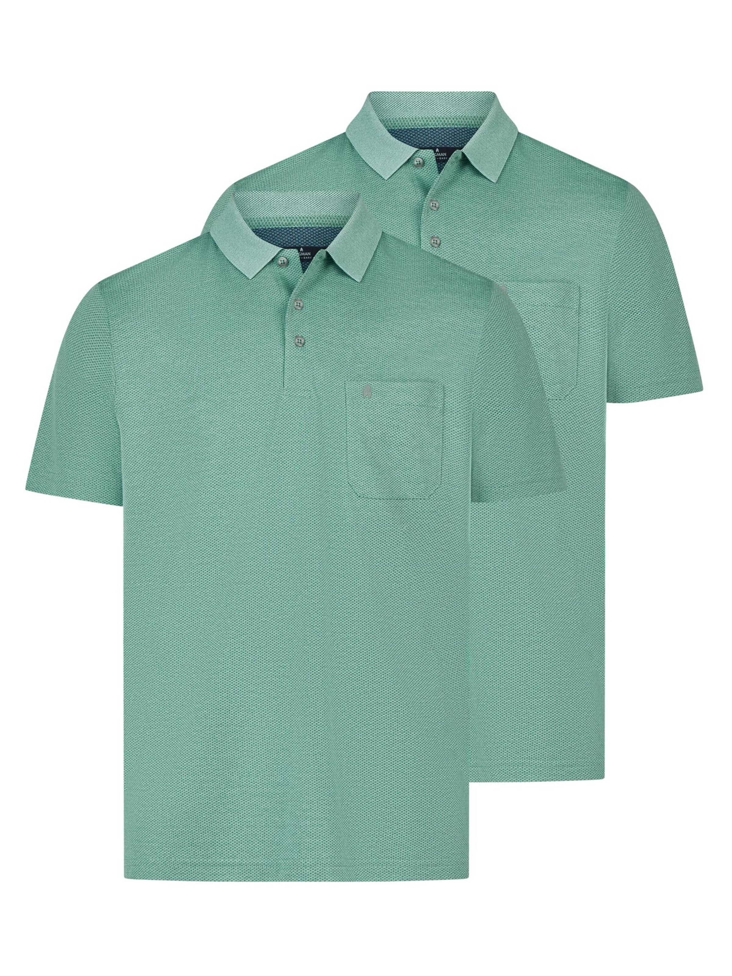 Ragman Shirt 'Basic' in Green: front
