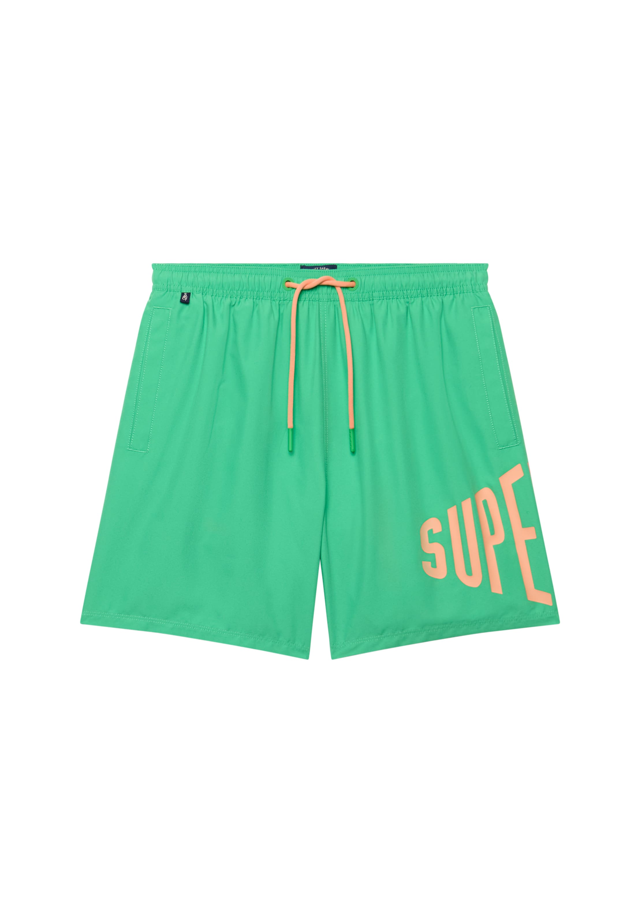 Superdry & Co Zwemshorts in de kleur Lichtgroen / Lichtoranje, Productweergave