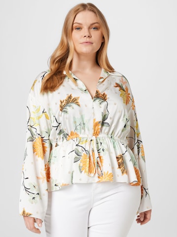 River Island Plus - Blusa em branco: frente