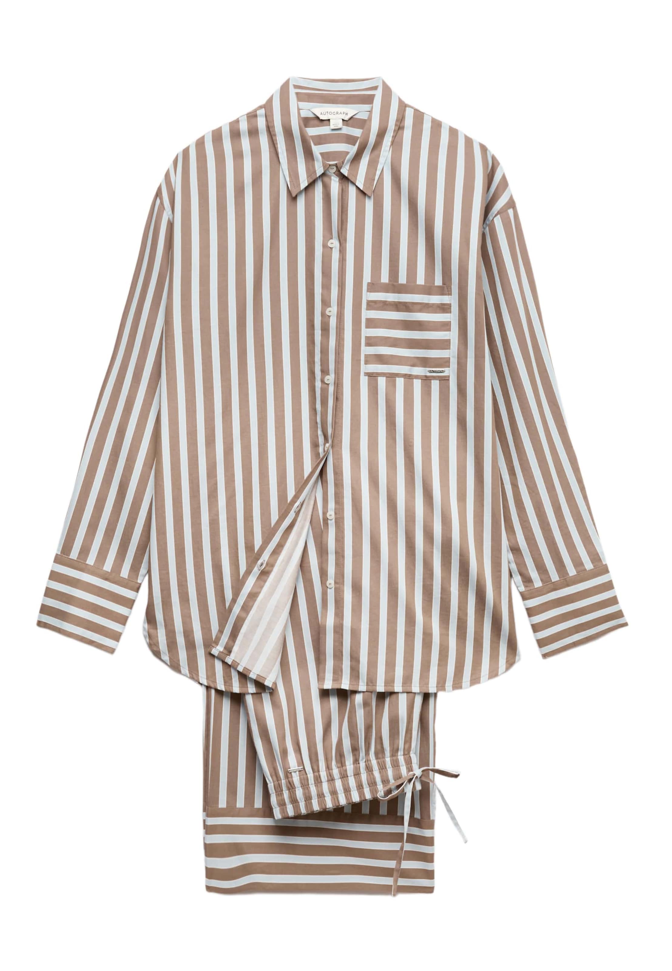 Marks & Spencer Pyjama in Braun: Vorderseite