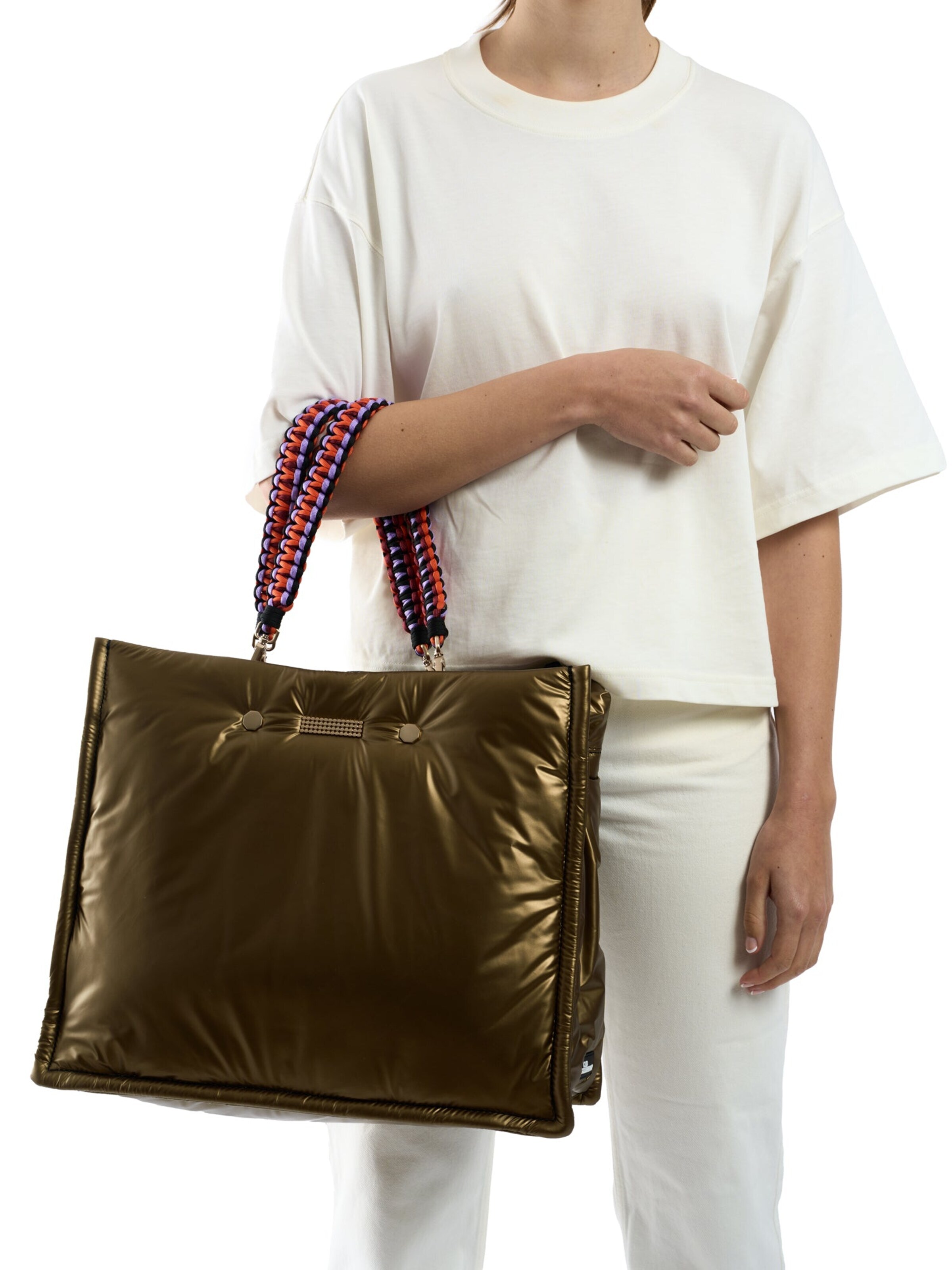 Clio Handbag 'FLEX NYLON' in Gold