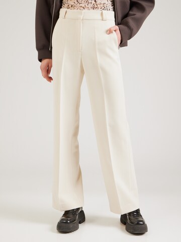 Wide leg Pantaloni con piega frontale di & Other Stories in bianco: frontale