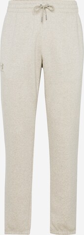 Effilé Pantalon de sport 'Essential' UNDER ARMOUR en beige : devant