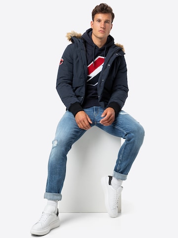 Superdry Between-season jacket 'Everest' in Blue