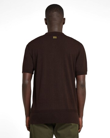 G-STAR Shirt 'Knitted' in Brown