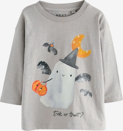 Tricou Next pe gri amestecat / portocaliu / alb, Vizualizare produs