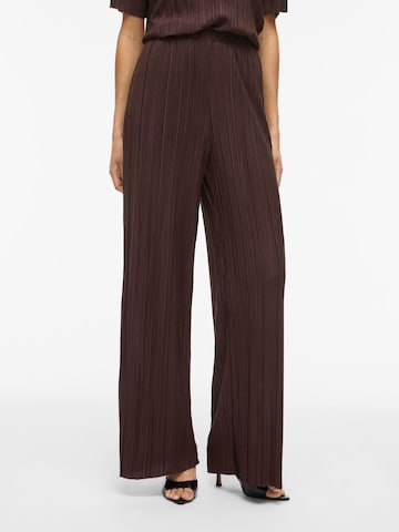 VILA Wide leg Pants 'VIPLisa' in Brown: front