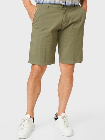 FYNCH-HATTON Normální Chino kalhoty – zelená: přední strana