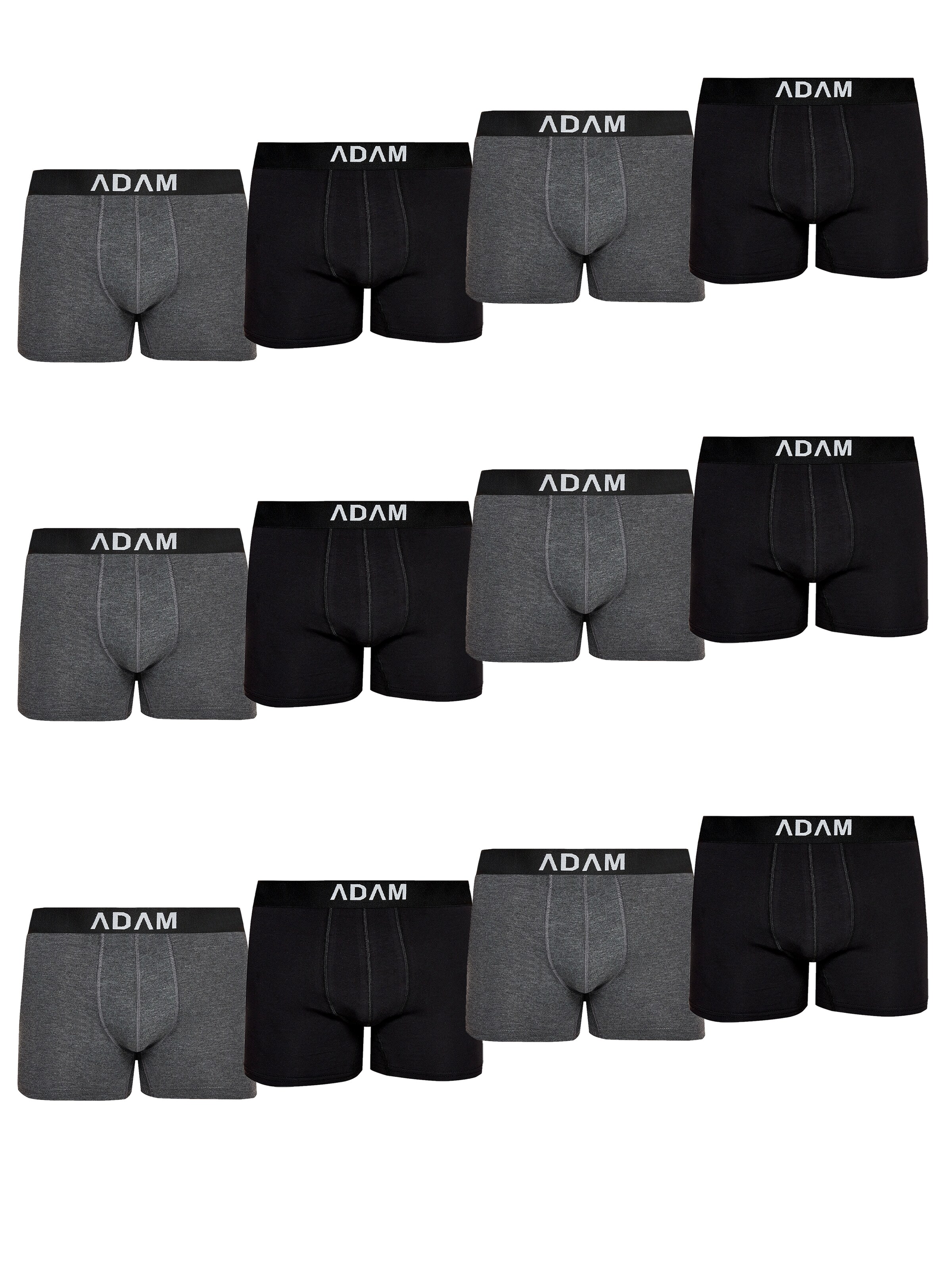 Adam Boxershorts '12er Pack'‌ in basaltgrau, Produktansicht