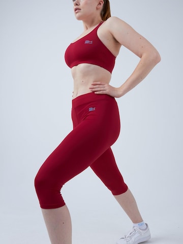 SPORTKIND - Skinny Leggings '3/4 Sport Leggings' en rojo
