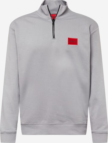 HUGO Sweatshirt 'DURTY' in Grey: front