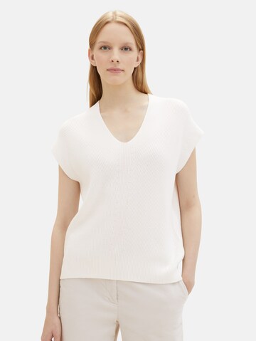 TOM TAILOR Sweater in White: front