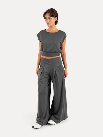 Smilodox Wide leg Broek 'Vanea' in Grijs